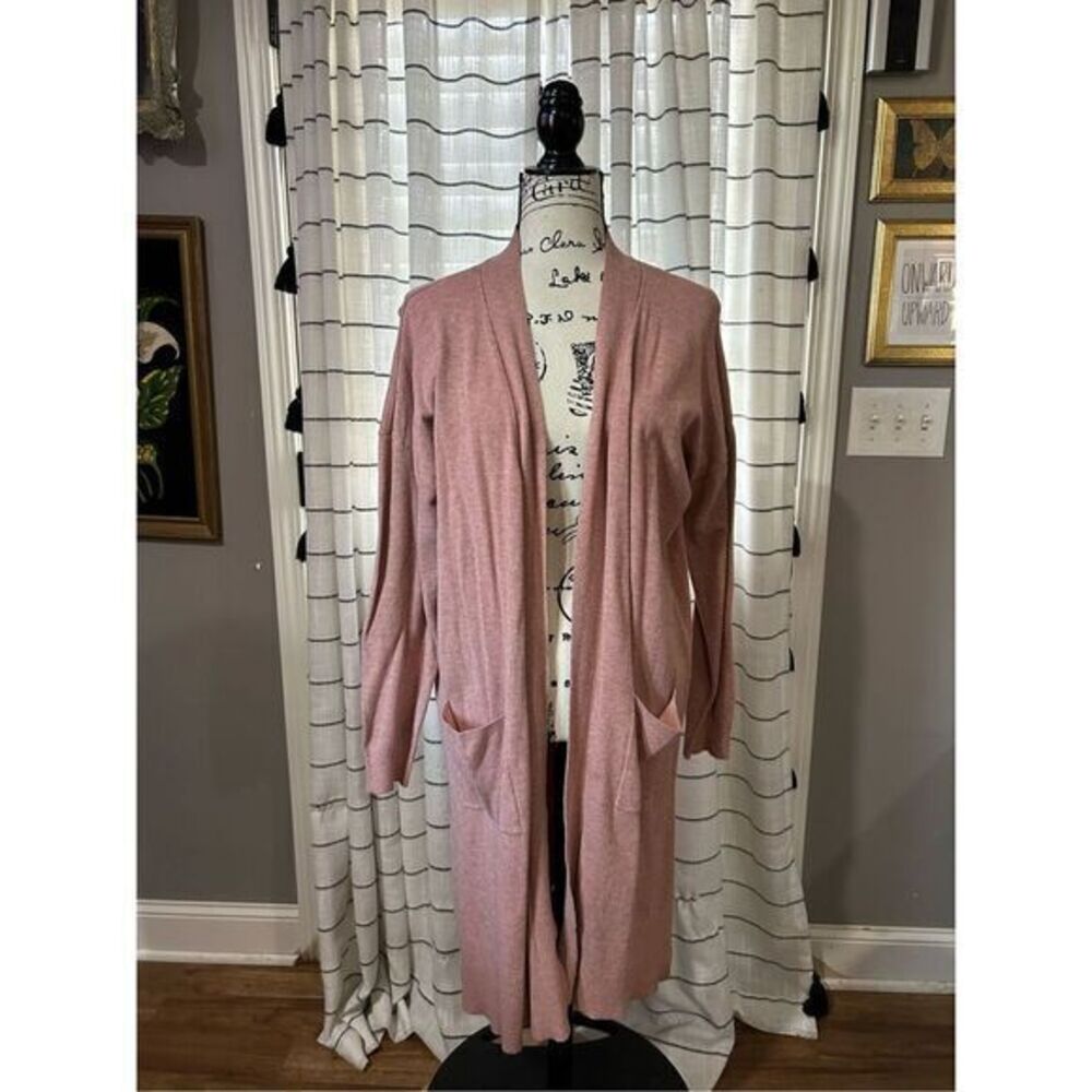 Dusty Pink Duster Cardigan Size Large